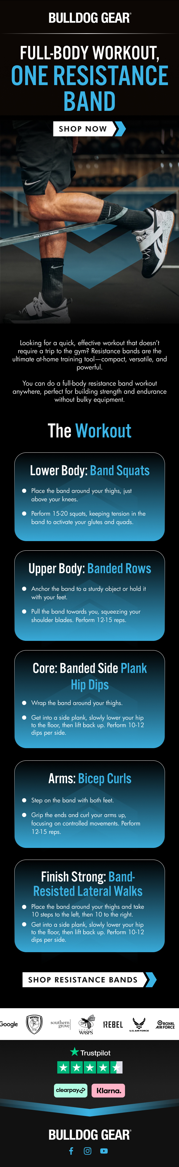 Bulldog Gear — resistance band campaign